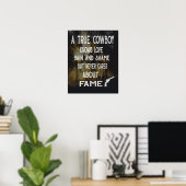 Poster Un vrai cowboy en toile (Bureau à domicile)