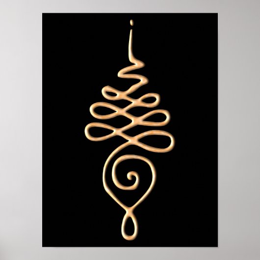 Poster Unalome d'or (Devant)