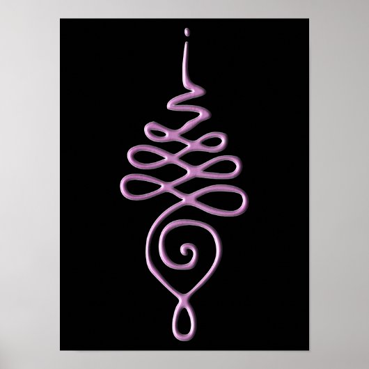 Poster Unalome rose (Devant)
