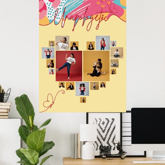 Poster Unapologetic Personalized Feminine Photo Collage (Bureau à domicile)