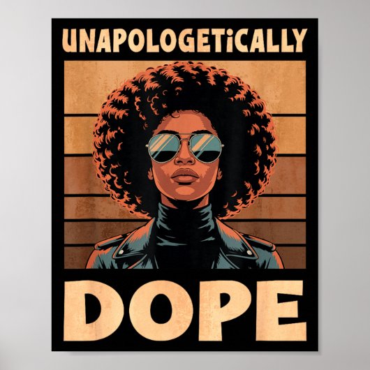 Poster Unapologetically Afro Woman Vintage 70s  (Devant)
