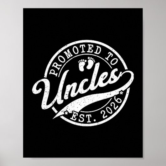 Poster Uncle Est 2026 New Uncle Announcement Promoted To  (Devant)