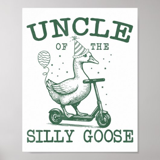 Poster Uncle Of The Silly Goose First Birthday Family Mat (Devant)