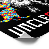 Poster Unclesaurus Sensibilisation sur l'autisme Oncle Sa (Coin)