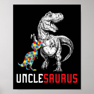 Poster Unclesaurus Sensibilisation sur l'autisme Oncle Sa