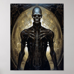 Poster Undead Cyborg Sci-Fi Horror Art