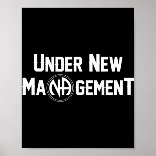Poster Under New Management Narcotics Anonymous Design  (Devant)