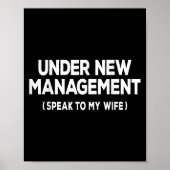 Poster Under New Management Speak To My Wife Fun Newlywed (Devant)