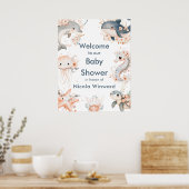 Poster Under The Sea Animals Birthday Party Welcome (Cuisine)