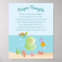 Under the Sea Baby Shower Diaper Thoughts Game