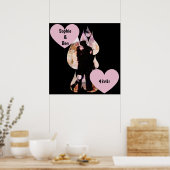Poster Under Umbrella: Romantic Couple Kissing in Rain (Cuisine)