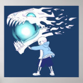 Poster Undertale Sans et Gasterblaster (Devant)
