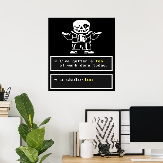 Poster Undertale - Sans Skeleton - Undertale (Bureau à domicile)