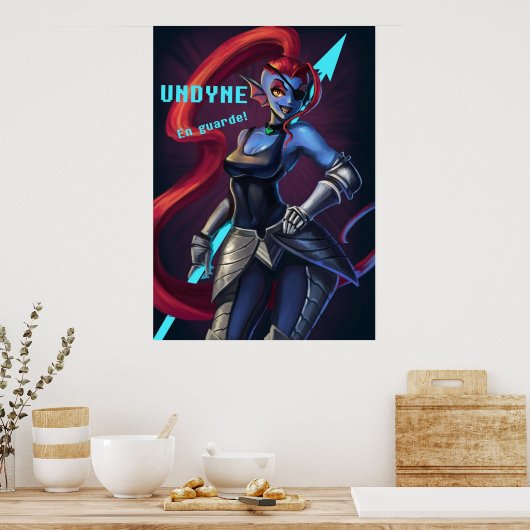 Poster Undertale Undyne (Cuisine)