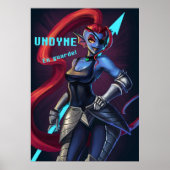 Poster Undertale Undyne (Devant)