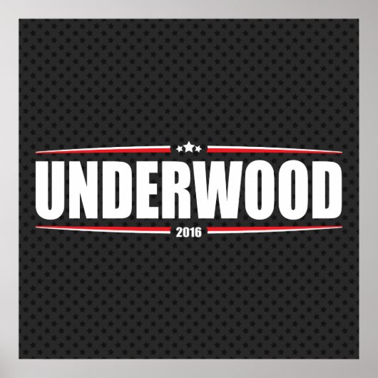 Poster Underwood 2016 (Stars & Stripes - Noir) (Devant)