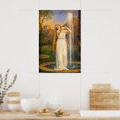 Poster Undine by John William Waterhouse (Vibrant Colors) (Cuisine)