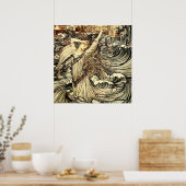 Poster « Undine dans les vagues » par Arthur Rackham (Cuisine)