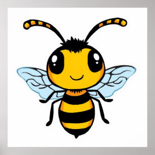 Poster Une abeille souriante