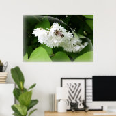 Poster Une abeille sur une page (Bureau à domicile)