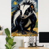 Poster une adorable peau dans une nuit étoilée (Bureau à domicile)