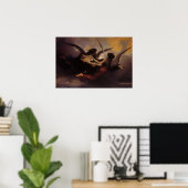 Poster Une âme emmenée au ciel par Bouguereau (Bureau à domicile)