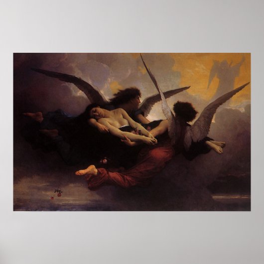 Poster Une âme emmenée au ciel par Bouguereau (Devant)