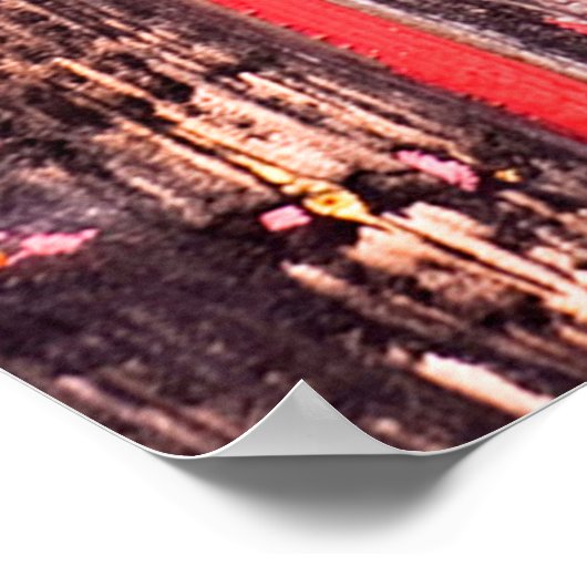 Poster Une ancienne grange usée ou une clôture antique en (Coin)