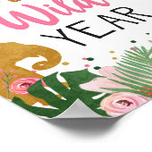 Poster Une année Wild Safari Table Signale Jungle Girl Ro (Coin)