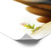 Poster Une aquarelle 3D image d'un jeune Bobcat mignon (Coin)