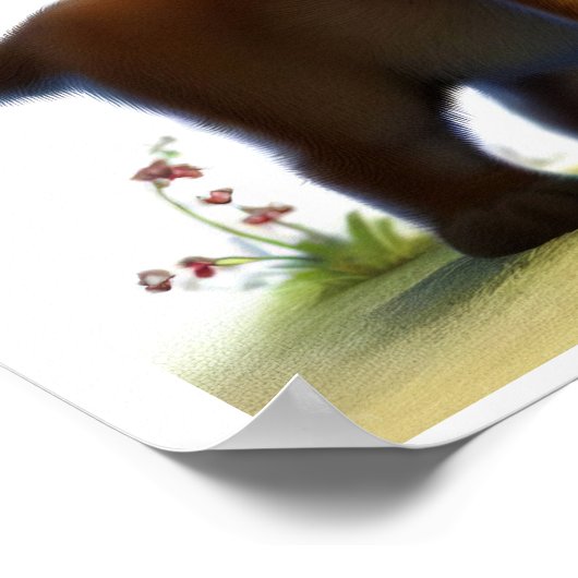 Poster Une aquarelle 3D Image d'un jeune cougar (Coin)