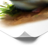 Poster Une aquarelle 3D peinte d'un joli furet (Coin)