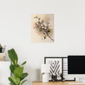Poster Une aquarelle à branches de fleurs de cerisier (Bureau à domicile)