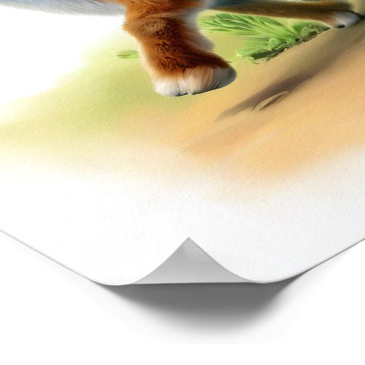 Poster Une aquarelle rendu 3D Peinture d'une antilope (Coin)