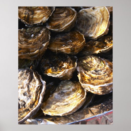 Poster Une assiette d'huîtres. (Devant)