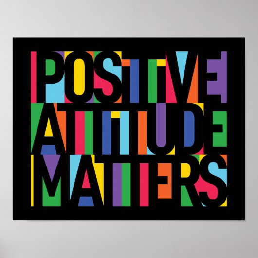 Poster Une attitude positive est importante (Devant)