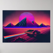 Poster Une aventure Synthwave à travers le désert (Devant)