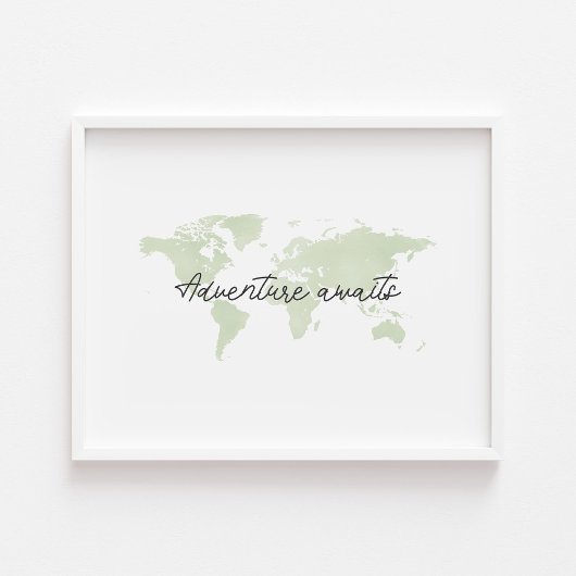 Poster Une aventure verte et légère attend l'empreinte du