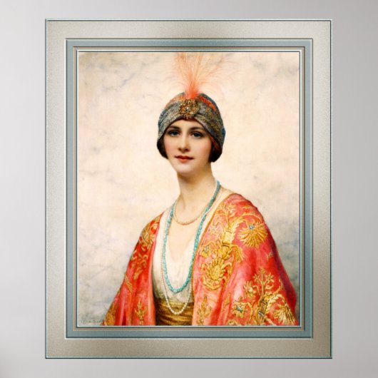 Poster Une beauté en costume oriental par William Wontner (Devant)