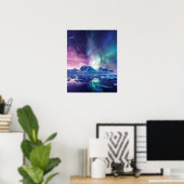 Poster Une belle aurore boréale (Bureau à domicile)