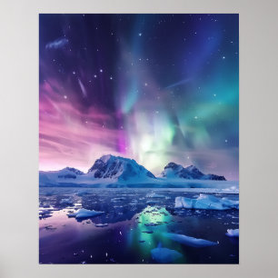 Poster Une belle aurore boréale