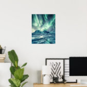 Poster Une belle aurore boréale (Bureau à domicile)