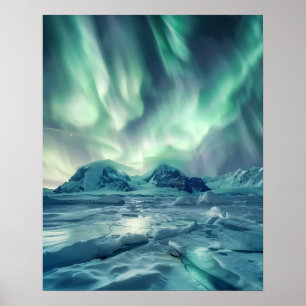 Poster Une belle aurore boréale