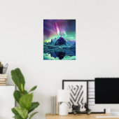 Poster Une belle aurore boréale (Bureau à domicile)