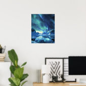 Poster Une belle aurore boréale (Bureau à domicile)