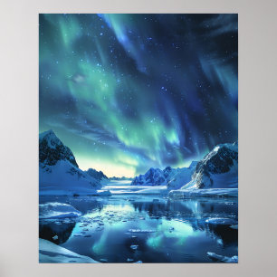 Poster Une belle aurore boréale