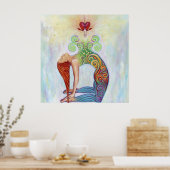 Poster Une belle photo d'une femme méditant (Cuisine)