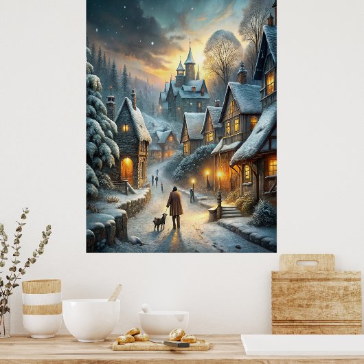 Poster Une Belle Scène D'Hiver (Cuisine)