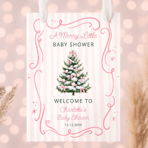 Poster Une bienvenue pour une Baby Shower fille joyeuse