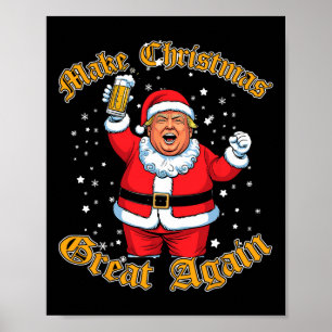 Poster Une bière Trump amusante pour Noël